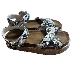 Pierre Dumas platform snakeskin espadrilles sandal
